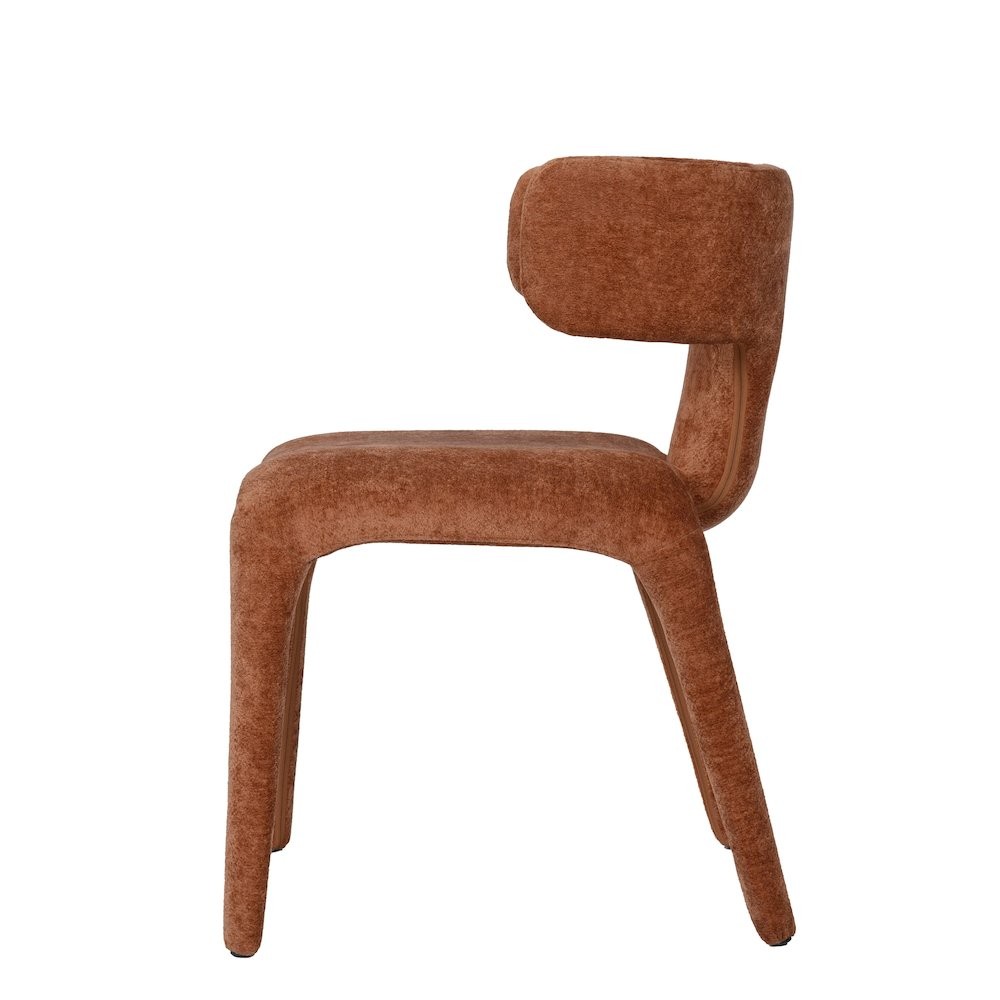 Saehee - Modern Rust Velvet Dining Chair