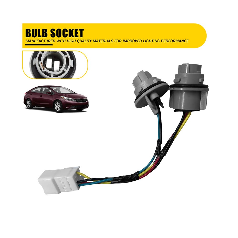 1pcs Taillight Tail Light Lamp Socket & Wire Harness Fit For 2017-2018 Kia Forte