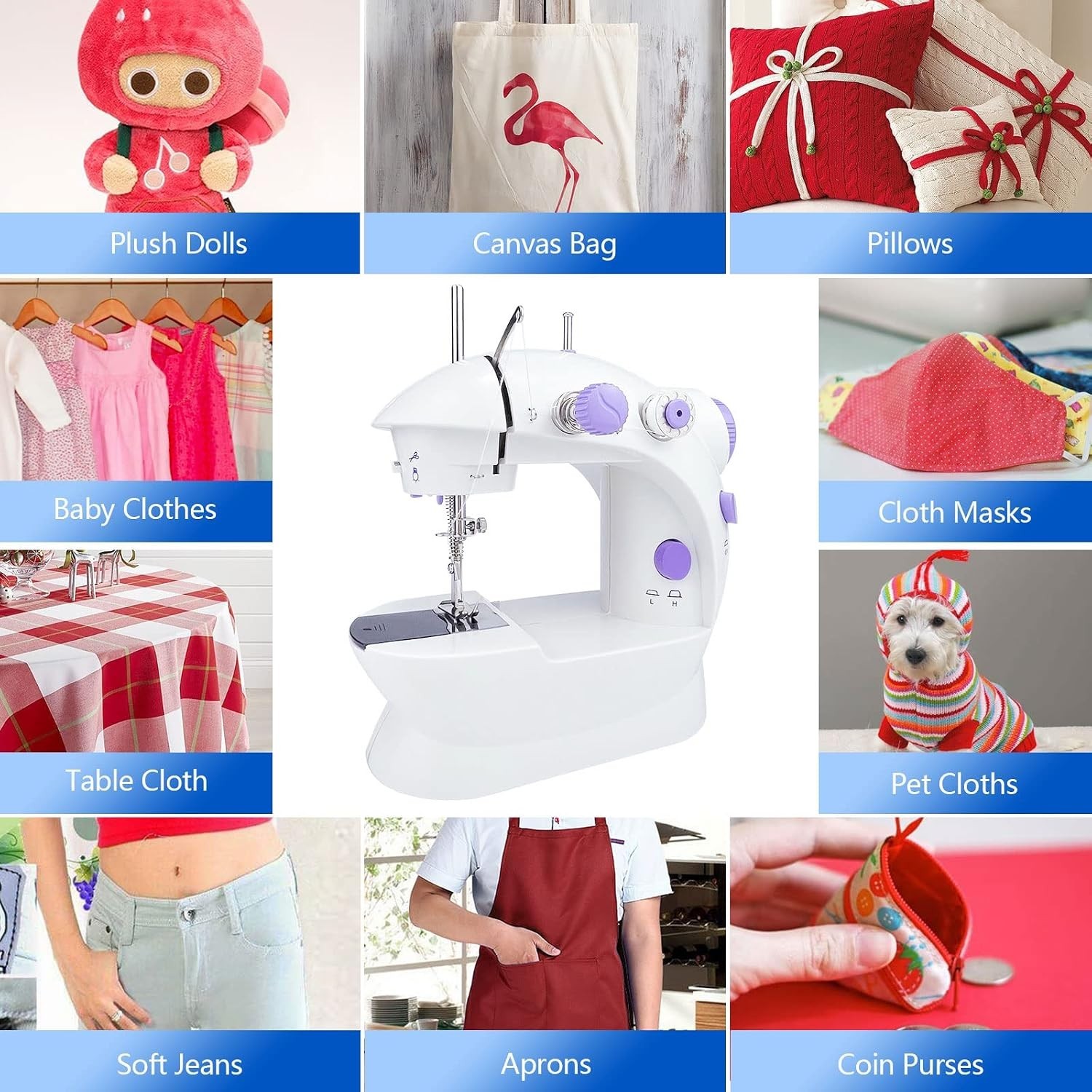Mini Sewing Machine, Portable Electric Kit for Beginners | Sewing Accessories