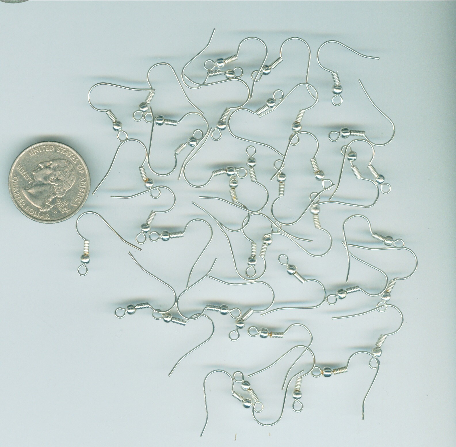 20 pair of Silver Ear Ring Wires French Wires 20 Pair Silver Plated Ear Ring