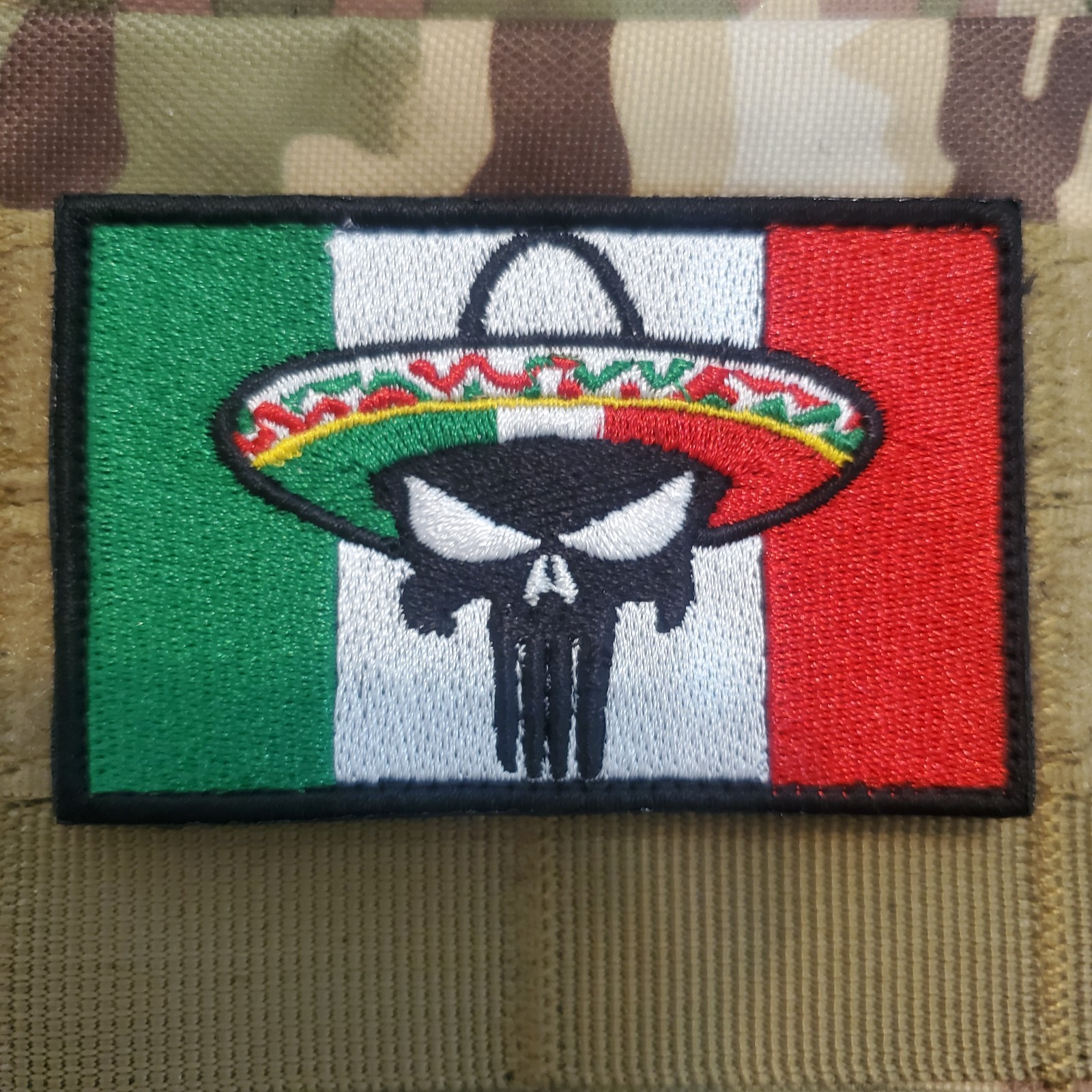 PUNISHER MEXICO FLAG Tactical Morale Patch Hook and Loop