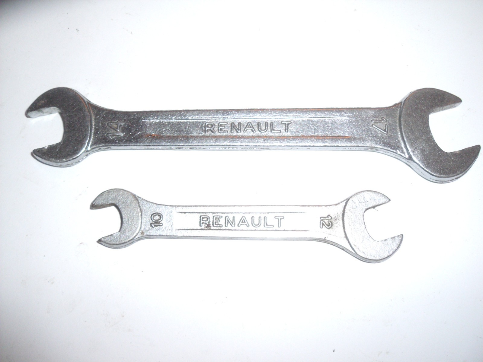 2 x classic RENAULT spanners 10 x 12mm & 14 x 17mm Made in France