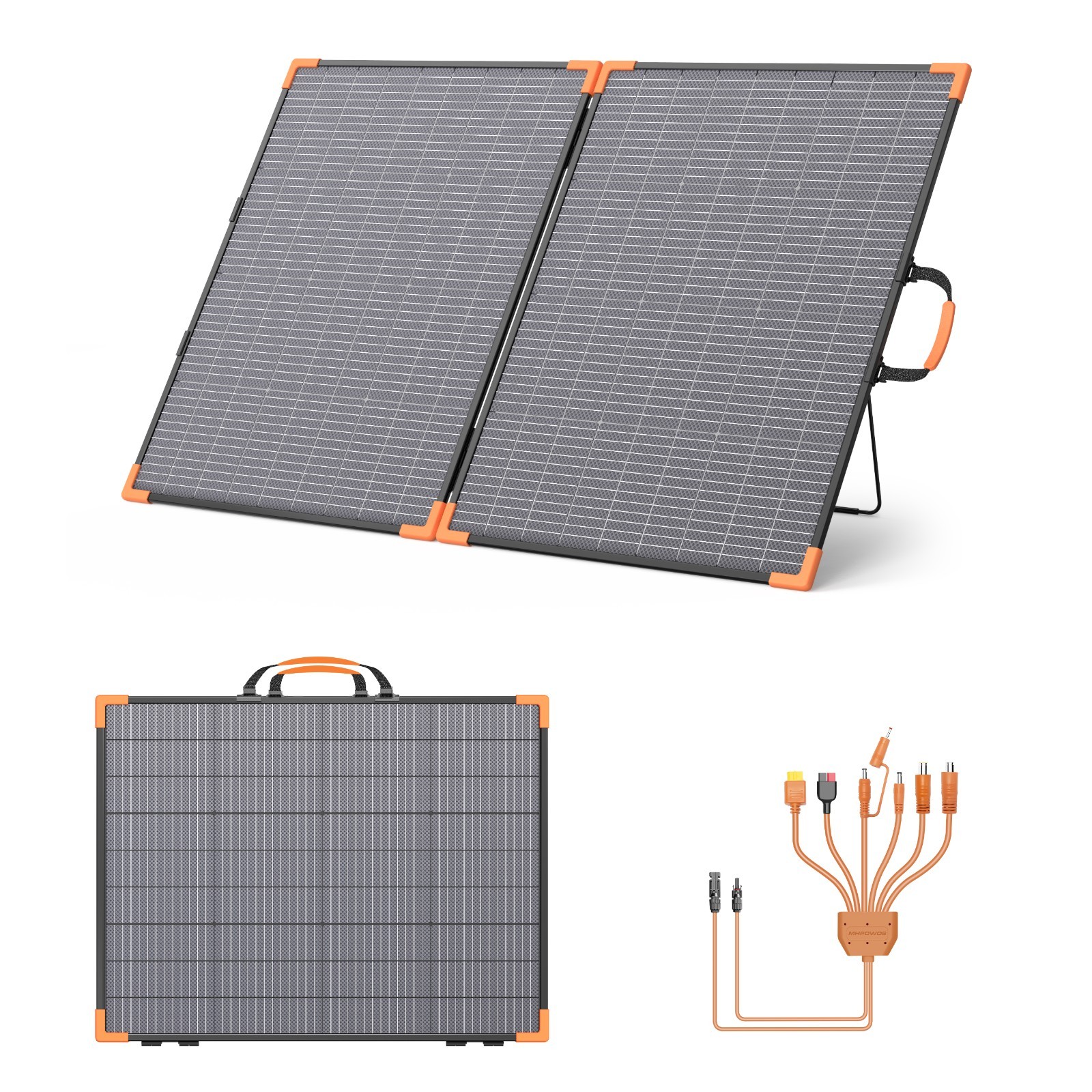 MHPOWOS 200W Solar Panel Bifacial Portable Foldable IP68 ‌Certified Refurbished