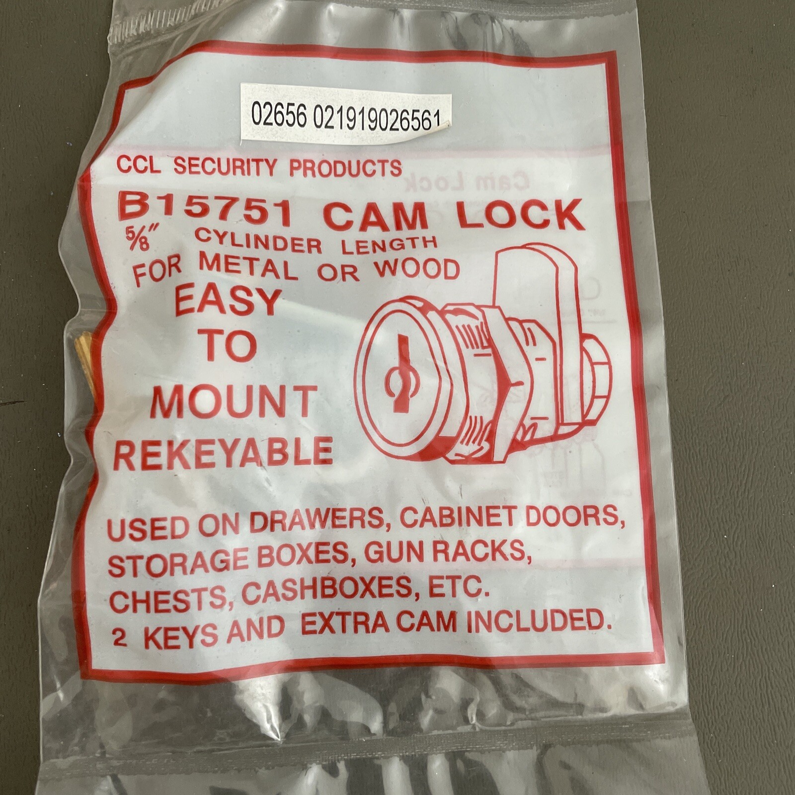 CAM LOCK B15751 CCL Security Products