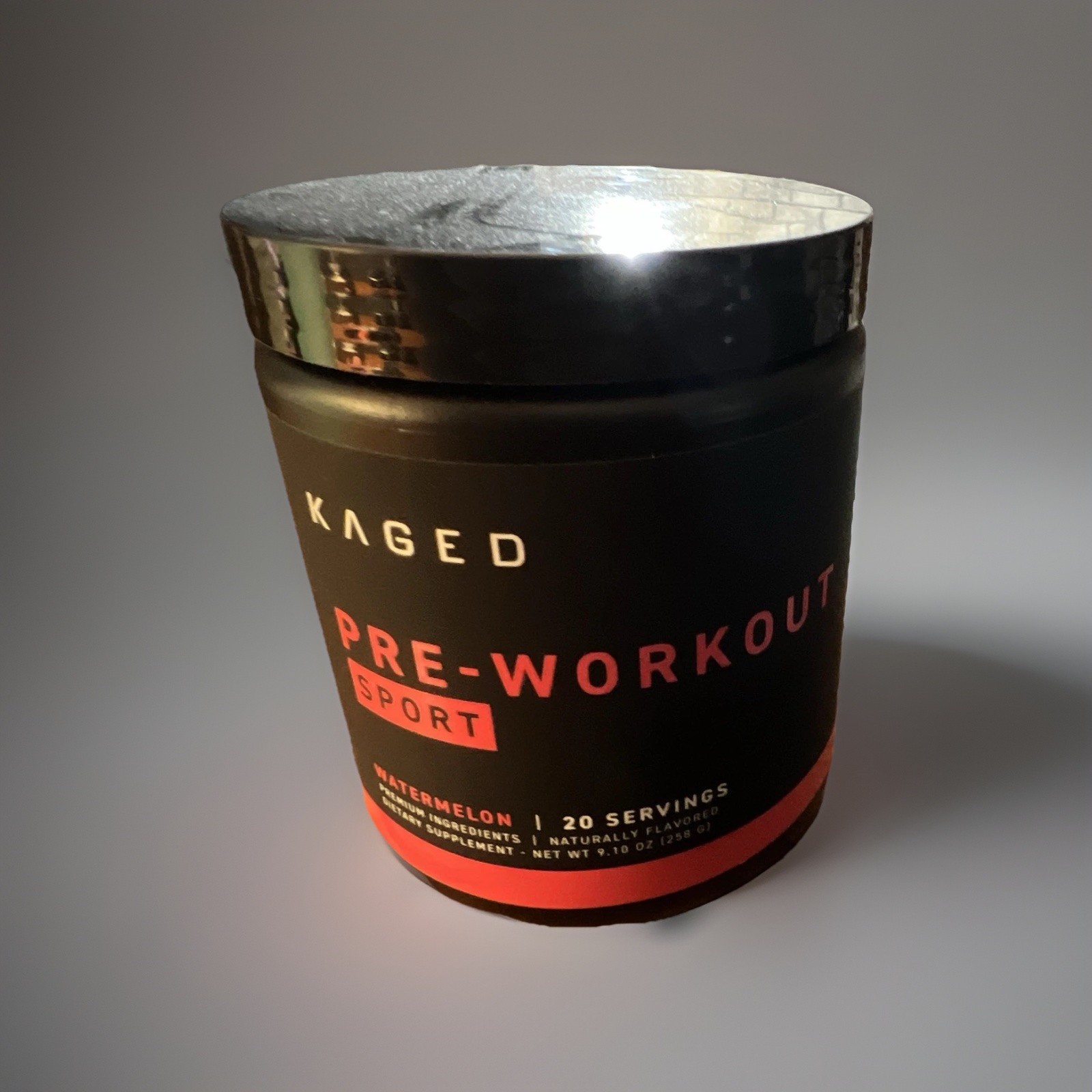 Kaged Sport Pre-Workout Powder Watermelon 20 Servings 9.1 oz Exp 10/28/2027