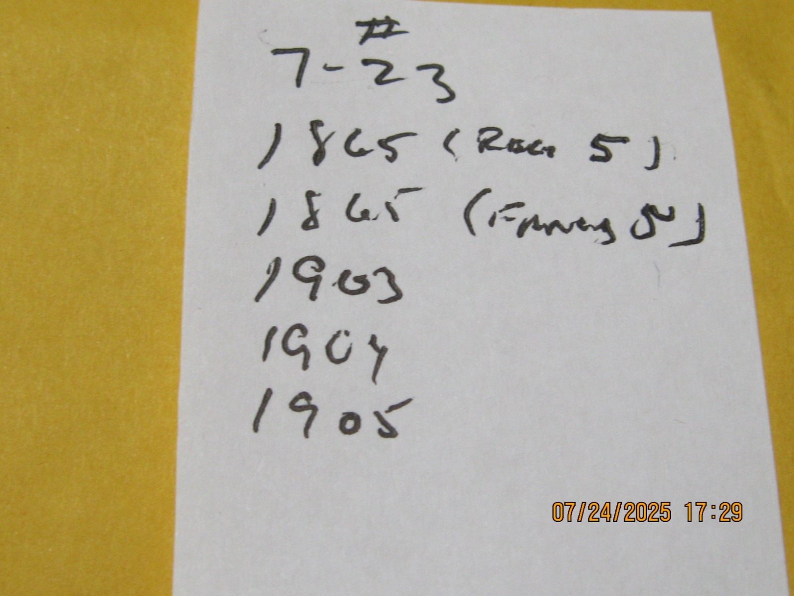Indian head penny  cents #7-23lot of 5 different dates