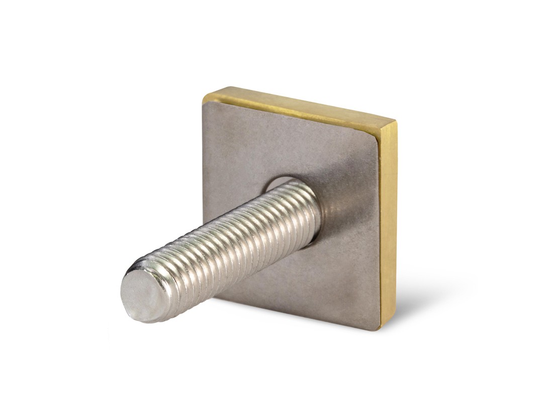 FHC Square Low Profile End Caps Brass Material 2 Per Pack Satin Brass Finish