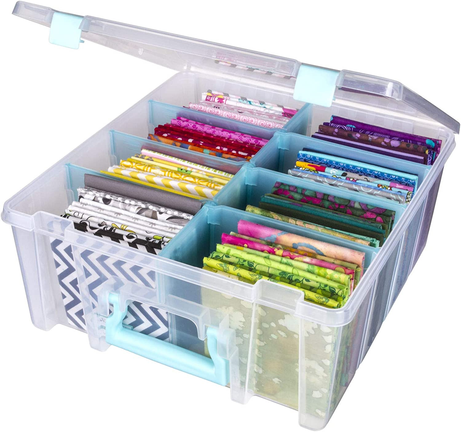 6990SA Super Satchel Double Deep Compartment Box - Art Storage with 8 Removable