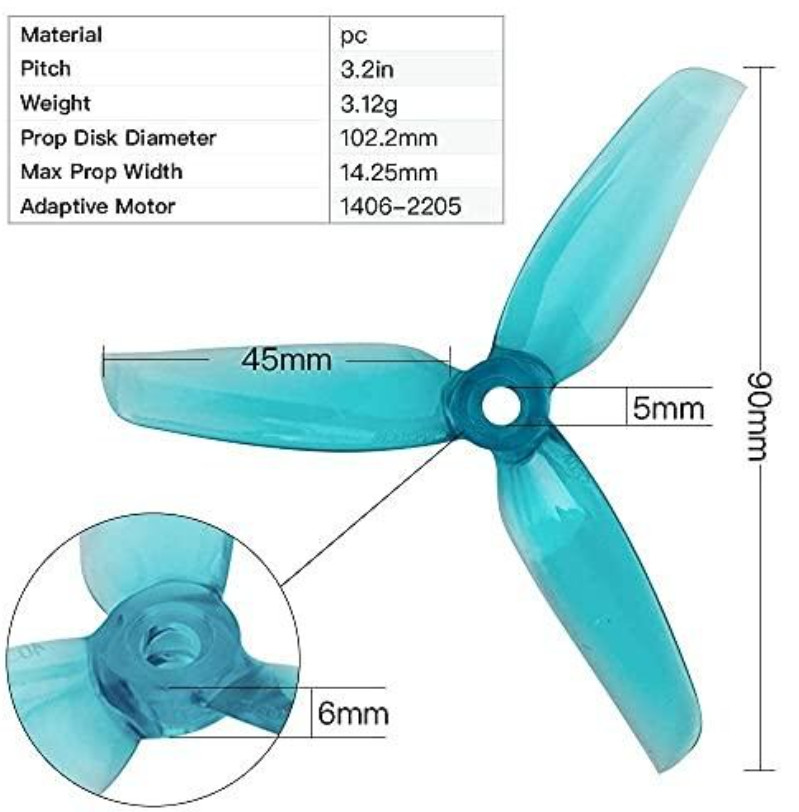Transparent Blue GEMFAN WinDancer Series NEW!!!