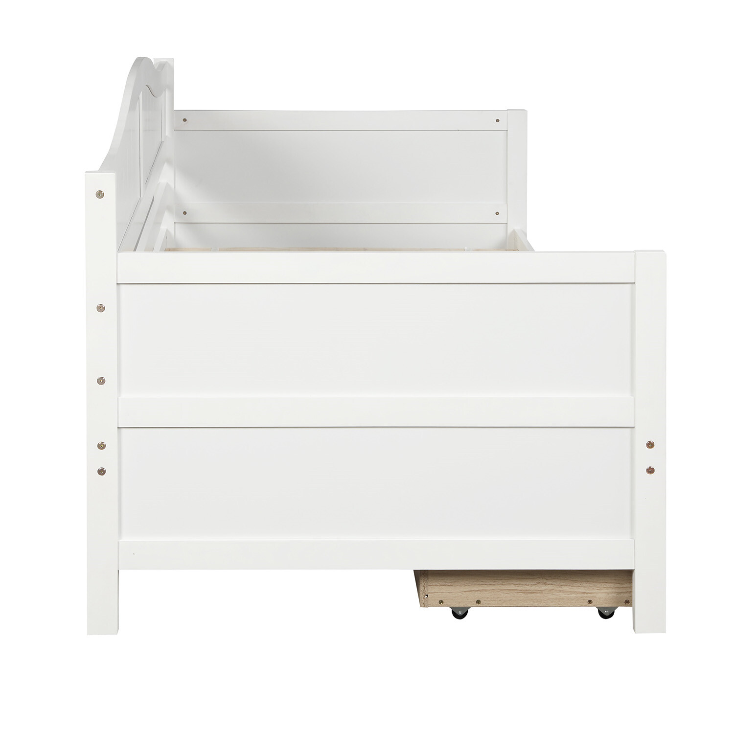 Twin Size Daybed Wood Bed Frame Sofa Bed with 2 Drawer White/Gray/Espresso