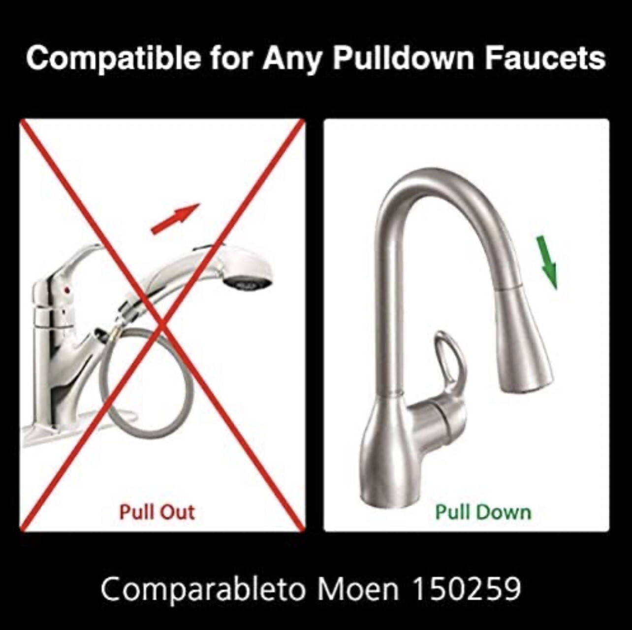Replacement Hose Part Kit for Moen Pull Down Kitchen Faucet 150259