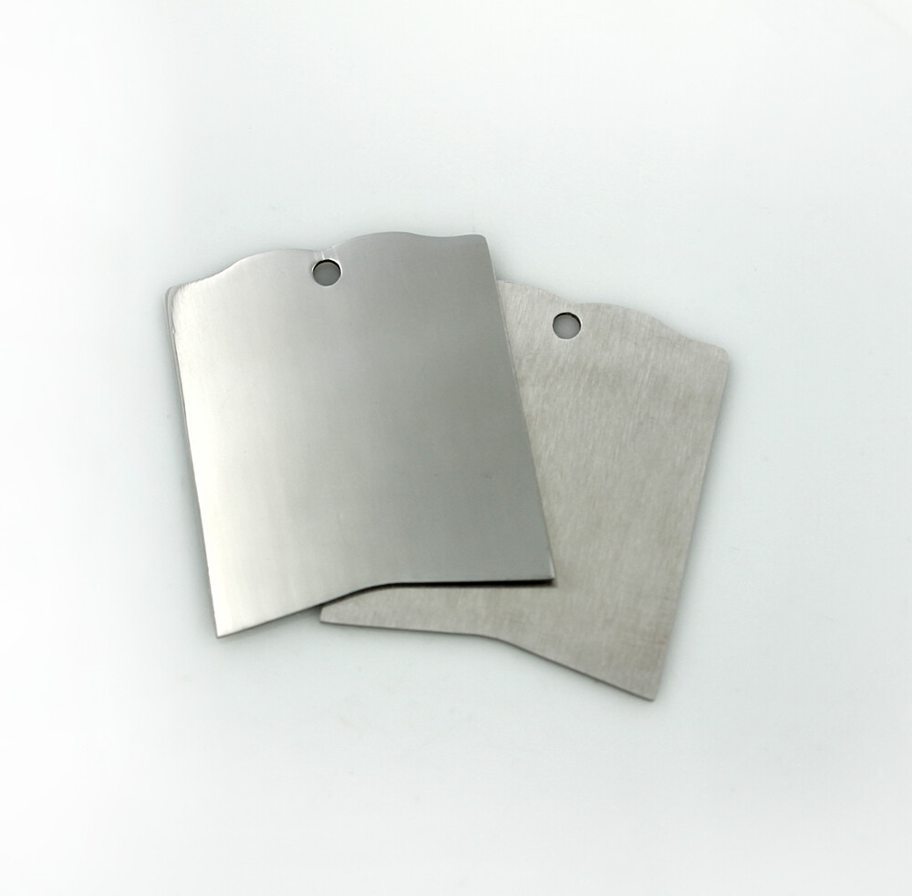Book Stamping Blank - Stainless Steel - 40mm x 35mm - 1 Tag - MT276