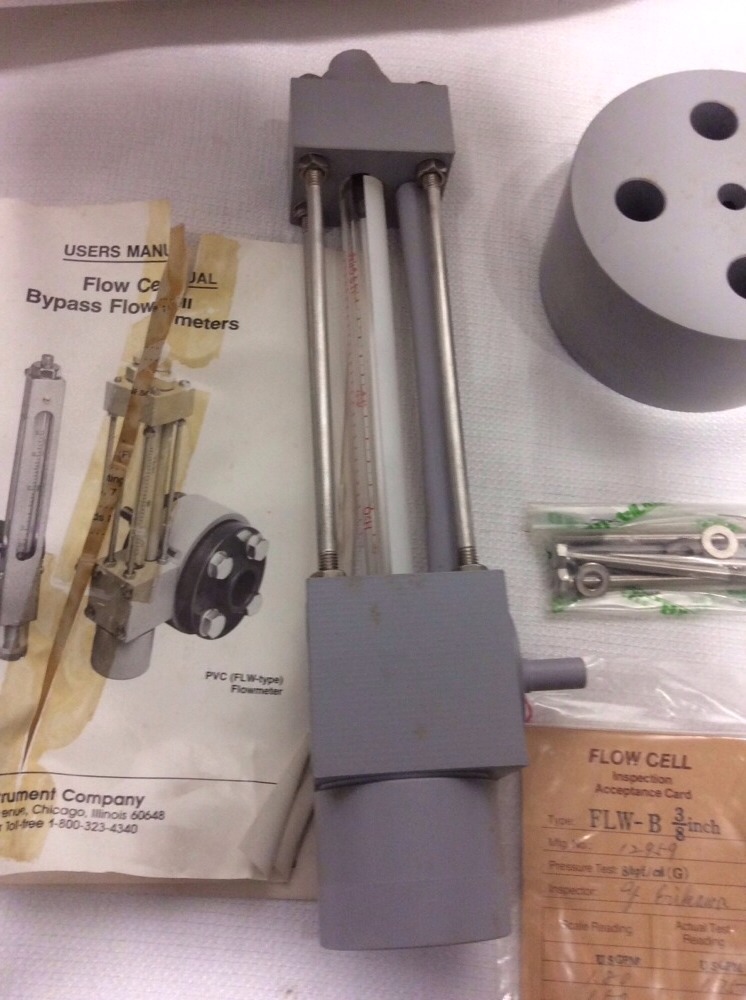 COLE PARMER FLOWMETER FLW-E, 12959, 3/8", 1.8 GPM New