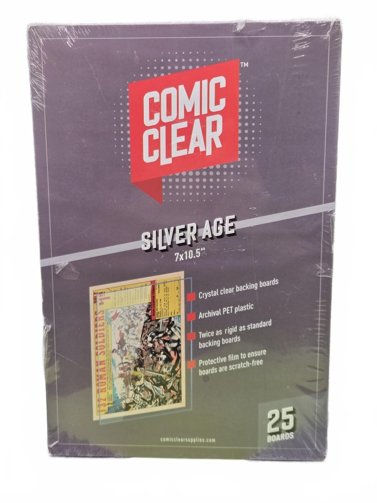 25 Silver Age Clear Comic Book Backing Boards Archival Clear Plastic