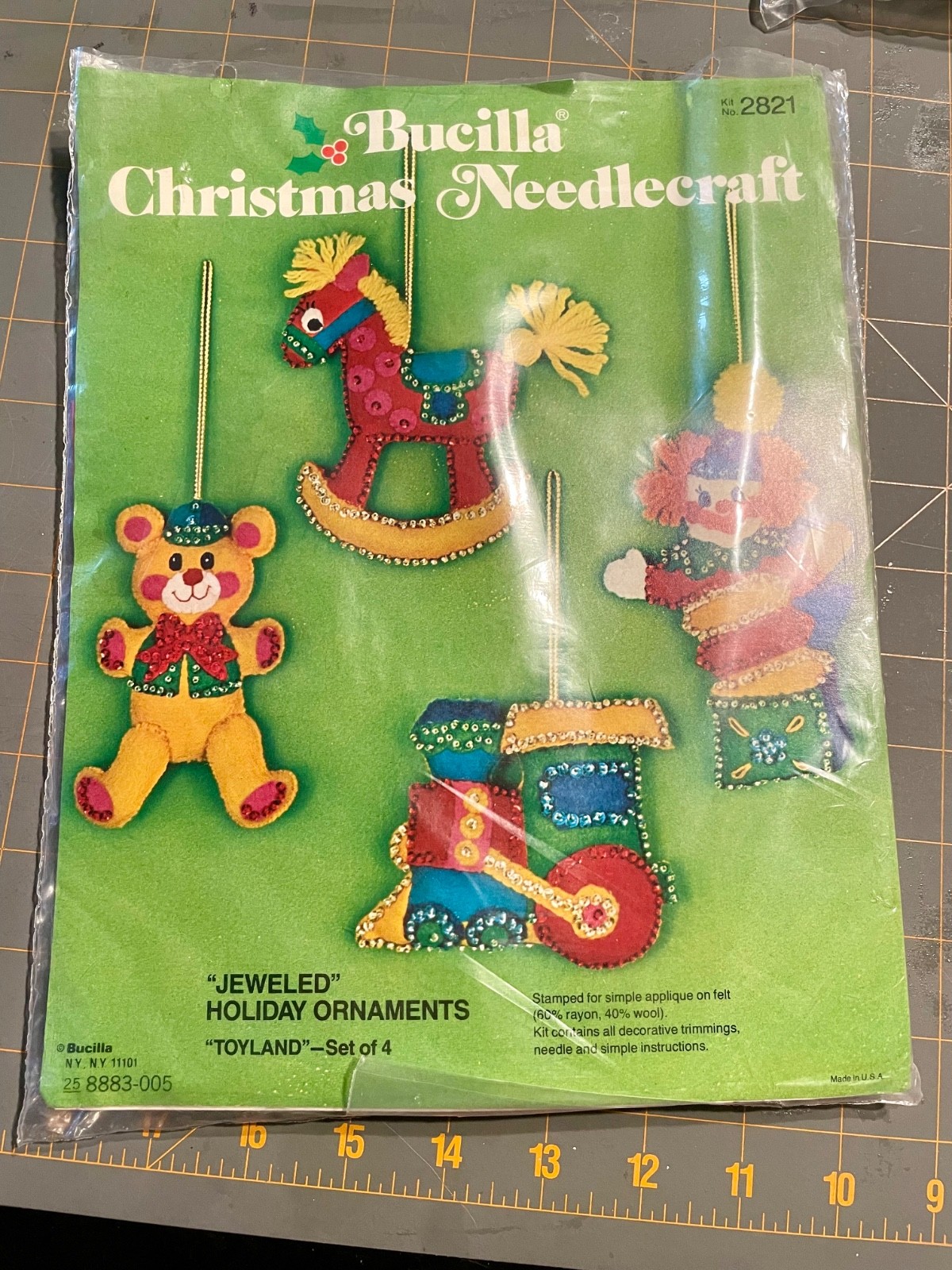 Bucilla Jeweled Holiday Ornaments Toyland Christmas Needlecraft 2821 Sealed