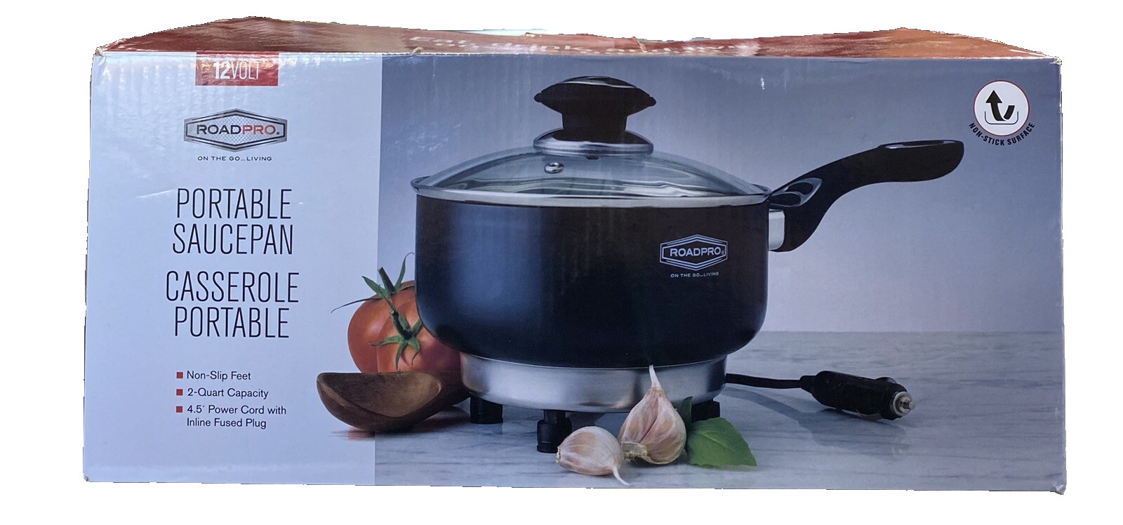 RoadPro 12-Volt Portable Saucepan with Non-Stick Surface 2qt. (Model: RPSP225NS)
