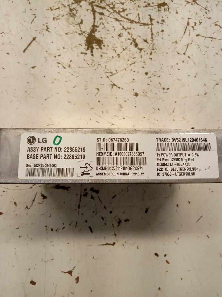 2012 Buick LaCrosse Control Module Communication Onstar OEM 1368162