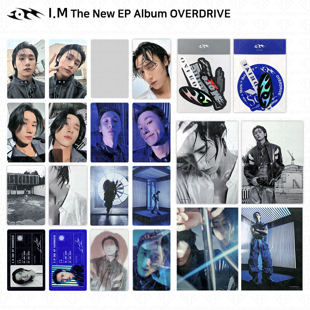 MONSTA X I.M The New EP Album OVERDRIVE Official Photocard ID Card Folded Poster