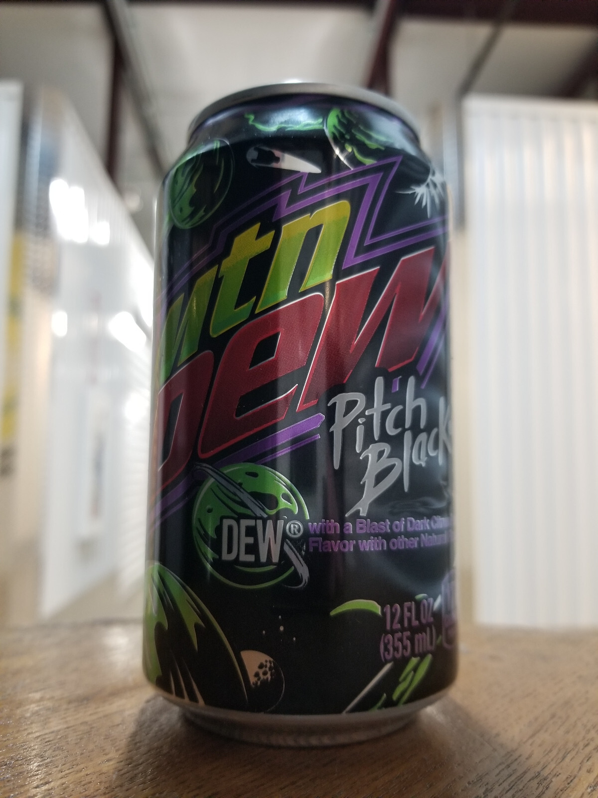 MOUNTAIN DEW Pitch Black Can UNOPENED Dark Citrus Punch WWE Bray Wyatt 2023 Soda