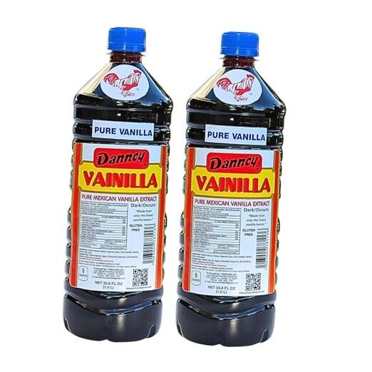 Danncy Vanilla Dark 33.8 fl oz (1L) 2 Pack – Authentic Mexican Vanilla Flavor
