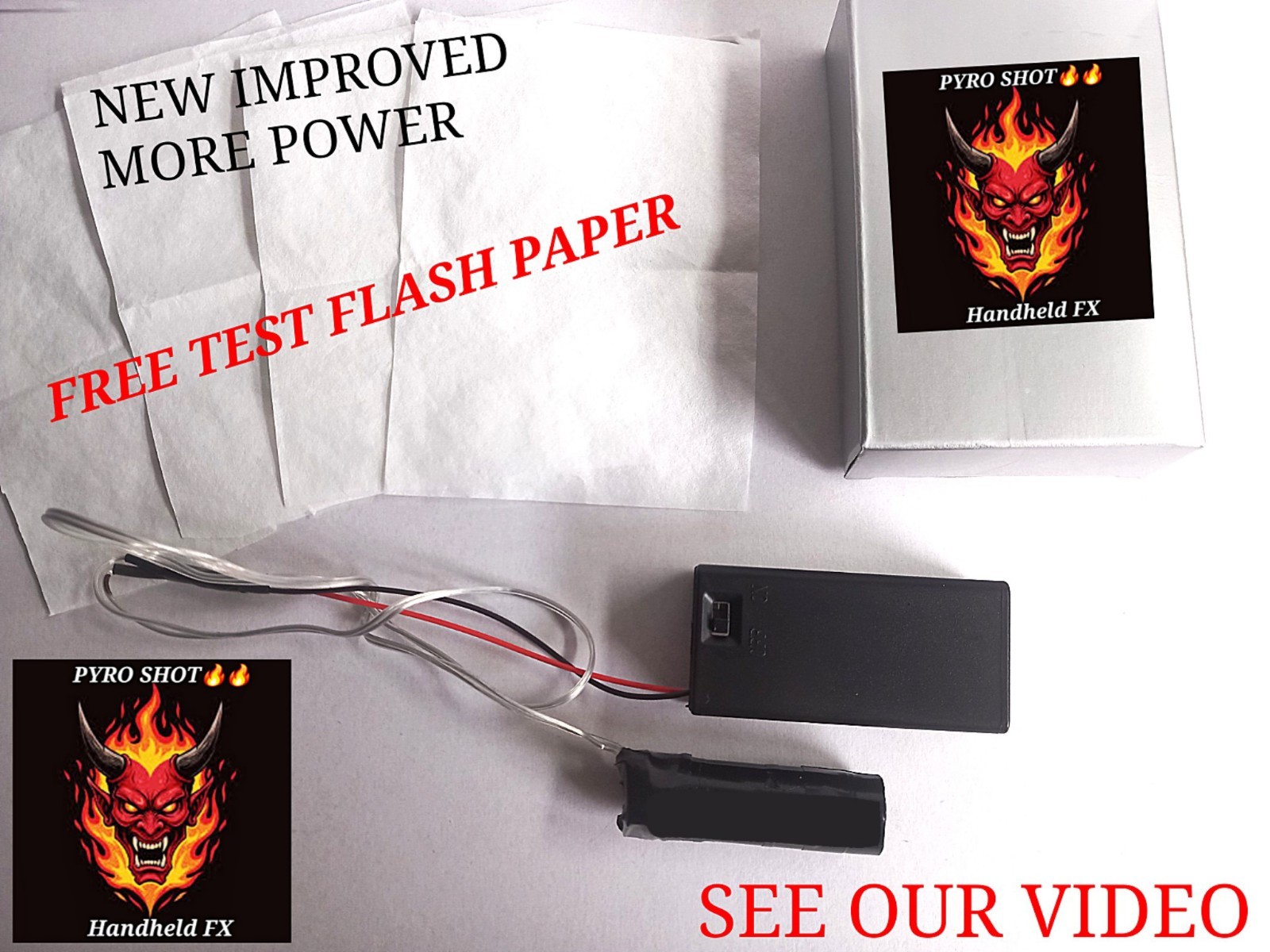 MAGIC FLASH PYRO SHOT FX, FIRE Trick Lighter,🔥🔥PYRO SHOT FX UPGRADE🔥🔥