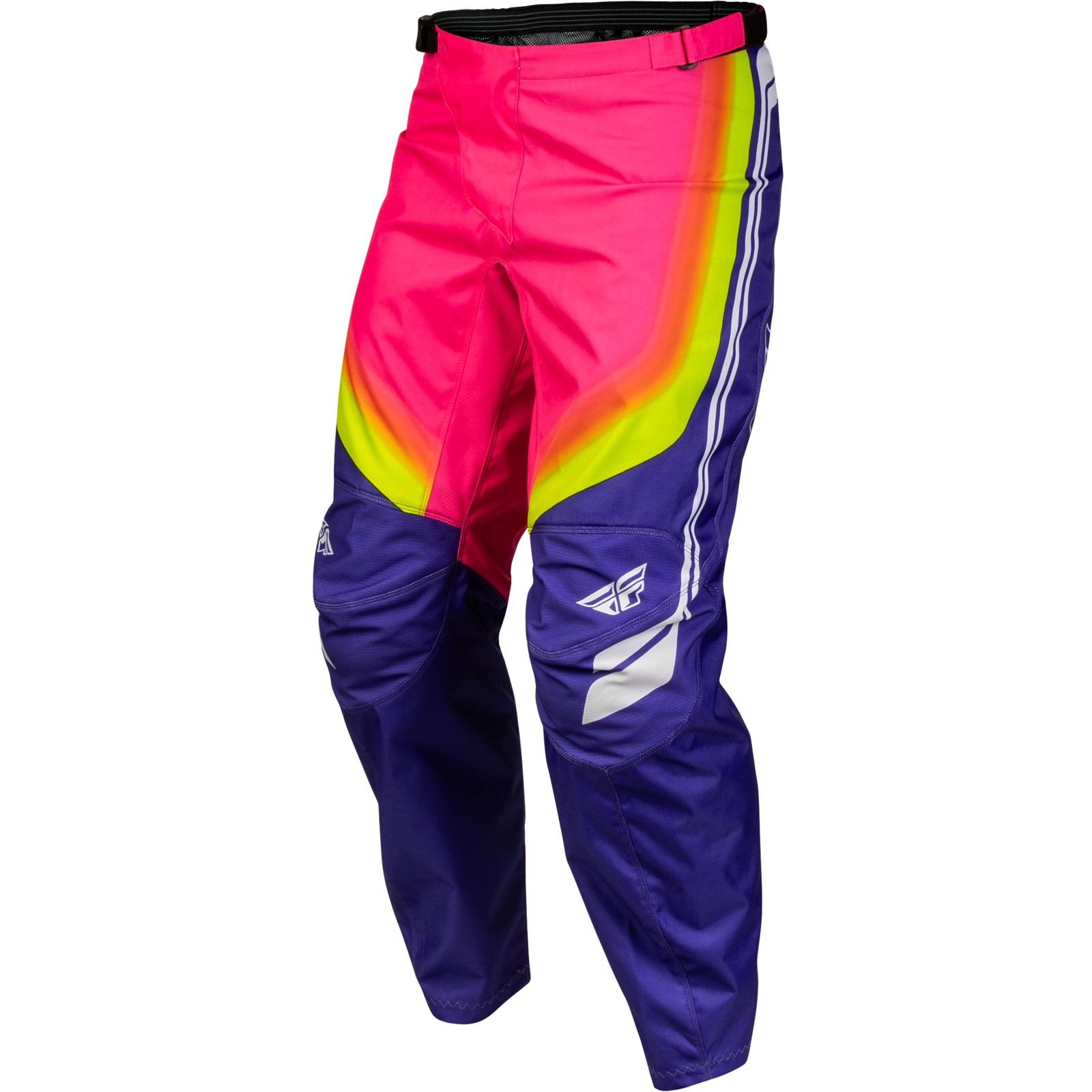 FLY Racing F-16 RAZE PANTS PURPLE/PINK/YELLOW SZ 36 380-93436