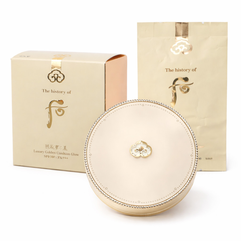 The History of Whoo Gongjinhyang Mi Luxury Golden Cushion Glow #21 #23 w/ Refill