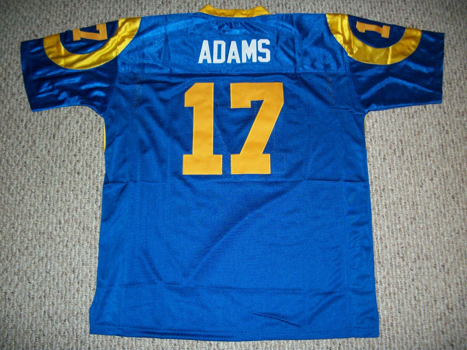 DAVANTE ADAMS Unsigned Custom Los Angeles Sewn Football Jersey Sizes S-3XL Bl/Wh
