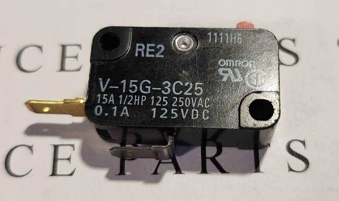 V-15G-3C25 OMRON NORMALLY OPEN BUTTON MICRO SWITCH  15A 125/250VAC SPST  TESTED