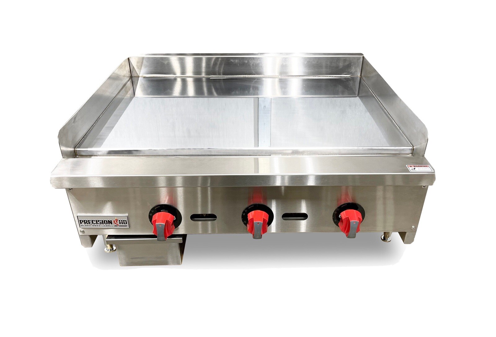 3’ Chrome Mirror Top  36” Griddle Thermostatic Flat Grill Thermostat Control Gas