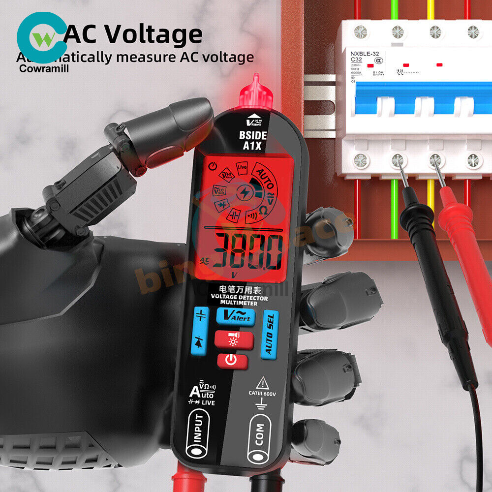 BSIDE A1X Digital Multimeter Voltage Tester Detector DC/ACVoltage Resistance