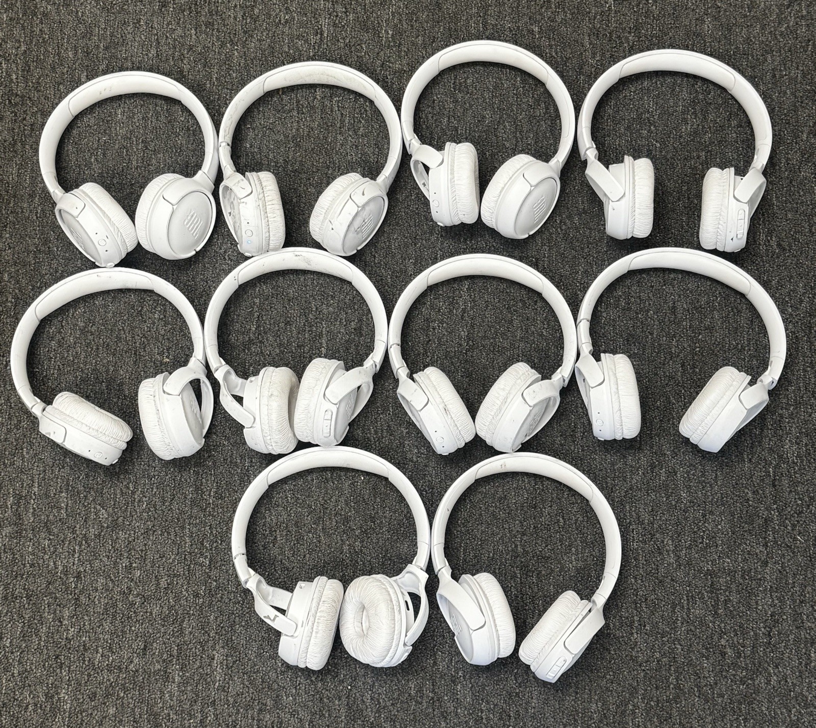 [LOT OF 10] TESTED JBL Tune 520BT Bluetooth Wireless On-Ear Headphones - White
