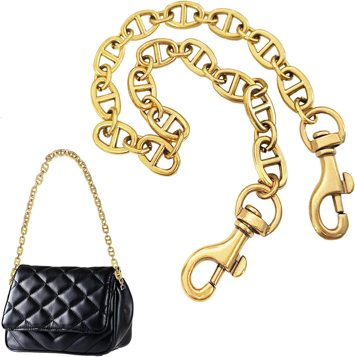 Bag Chain,Purse Chains for Handbags,Chunky Purse Chain,Flat Chain Strap for H...