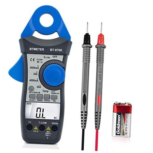 Clamp Multimeter BT-870K, DC AC Digital Voltage Current Meter, Auto Electric