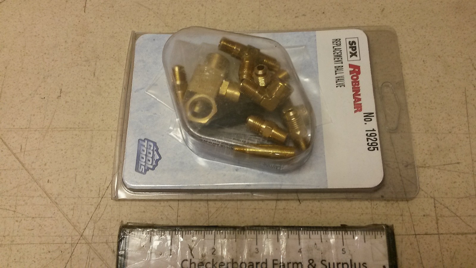 NOS Robinair 19295 Replacement Universal 90° Ball Valve Kit