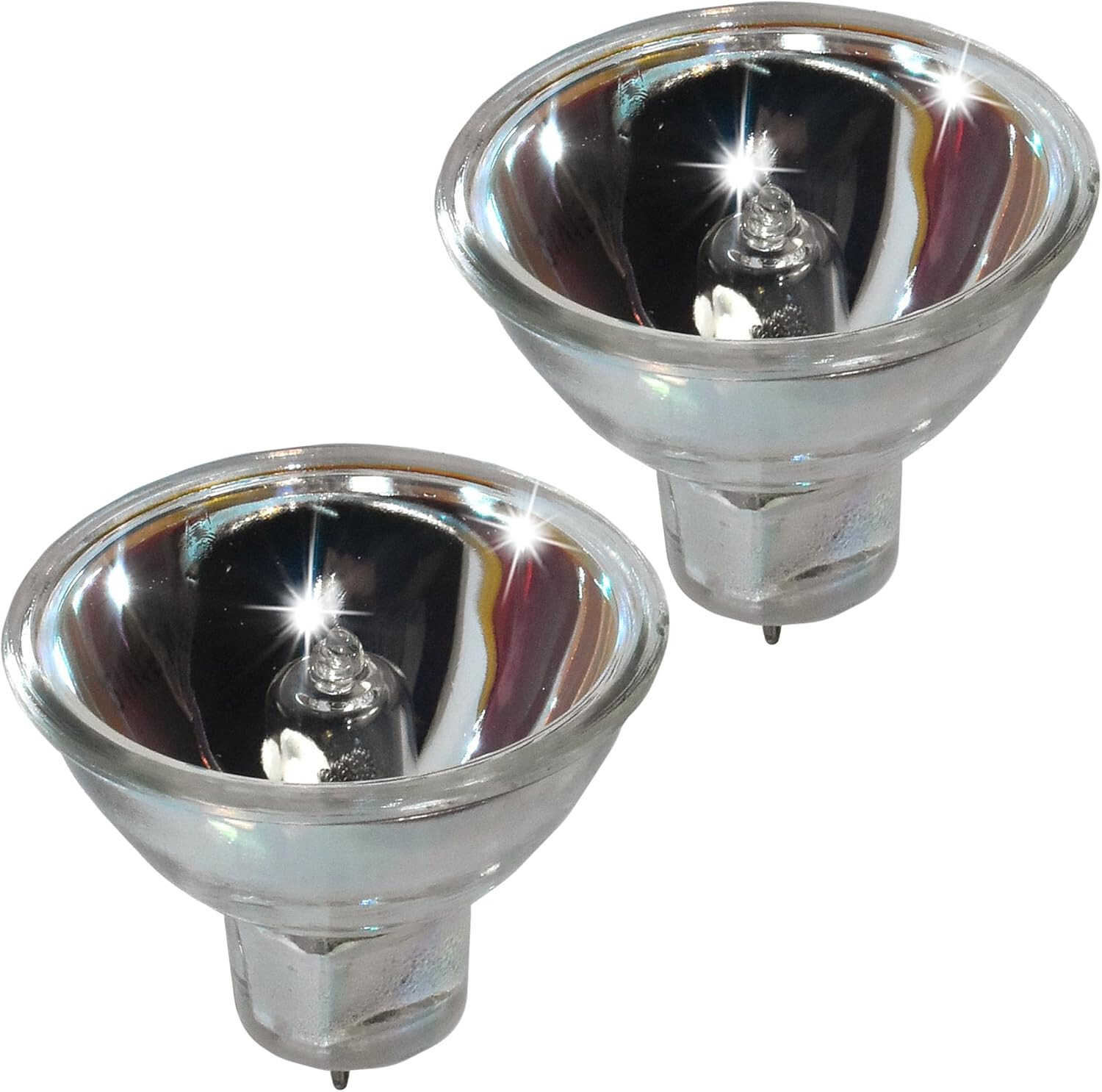 2-Pack HQRP 12V 100W MR16 GZ6.35 Bi-Pin Lamp for Bolex RP-10Z 18-9 Duo SM-8 SP-8