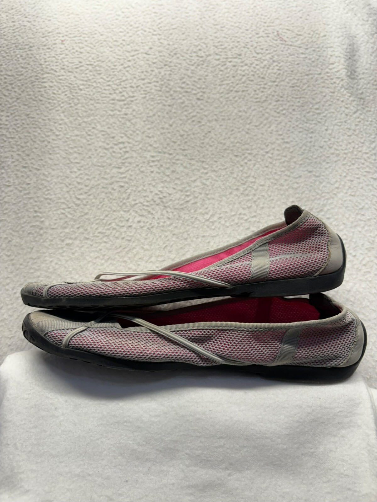 Clarks Privo Pink & Gray Mesh Ballet Flats #7667