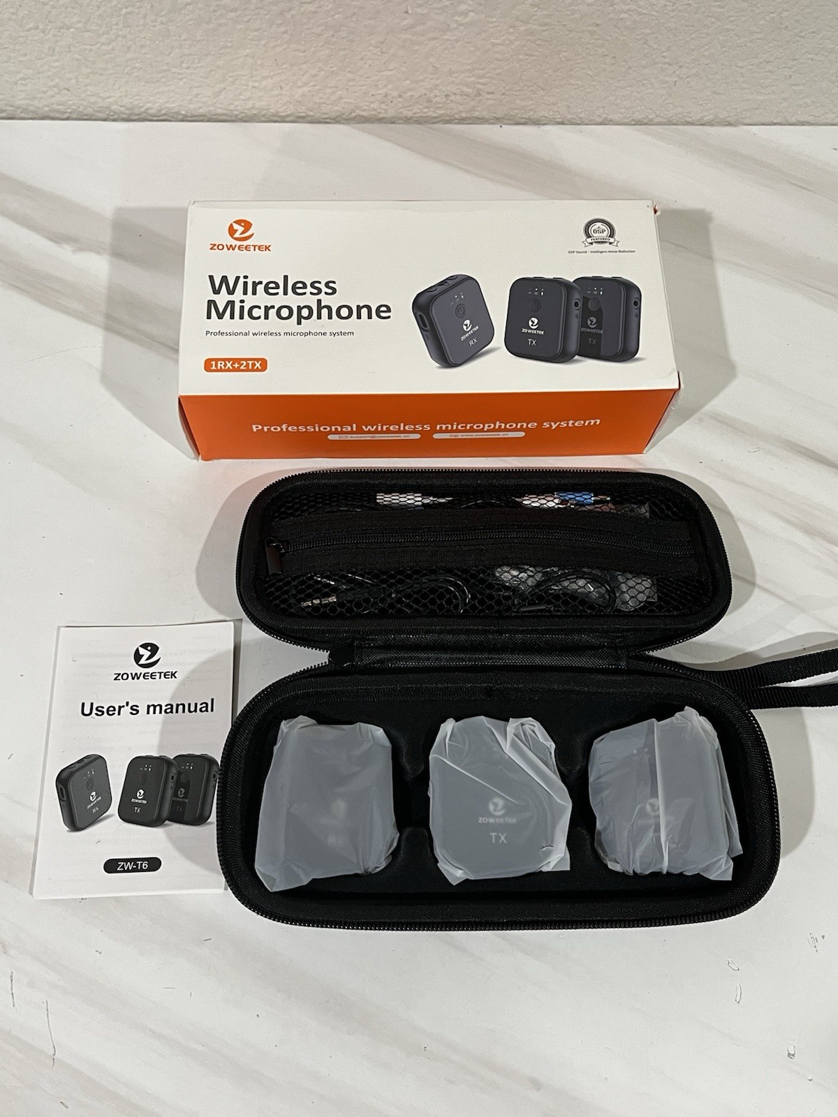 ZOWEETEK Wireless Lavalier Lapel Microphone Mic Dual Channel - 2481A0E