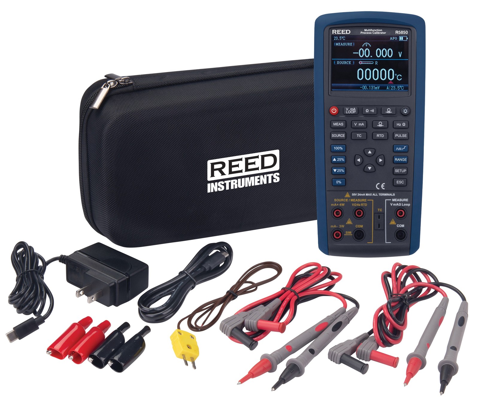 REED Instruments R5850-NIST Multifunction Process Calibrator, with calibration