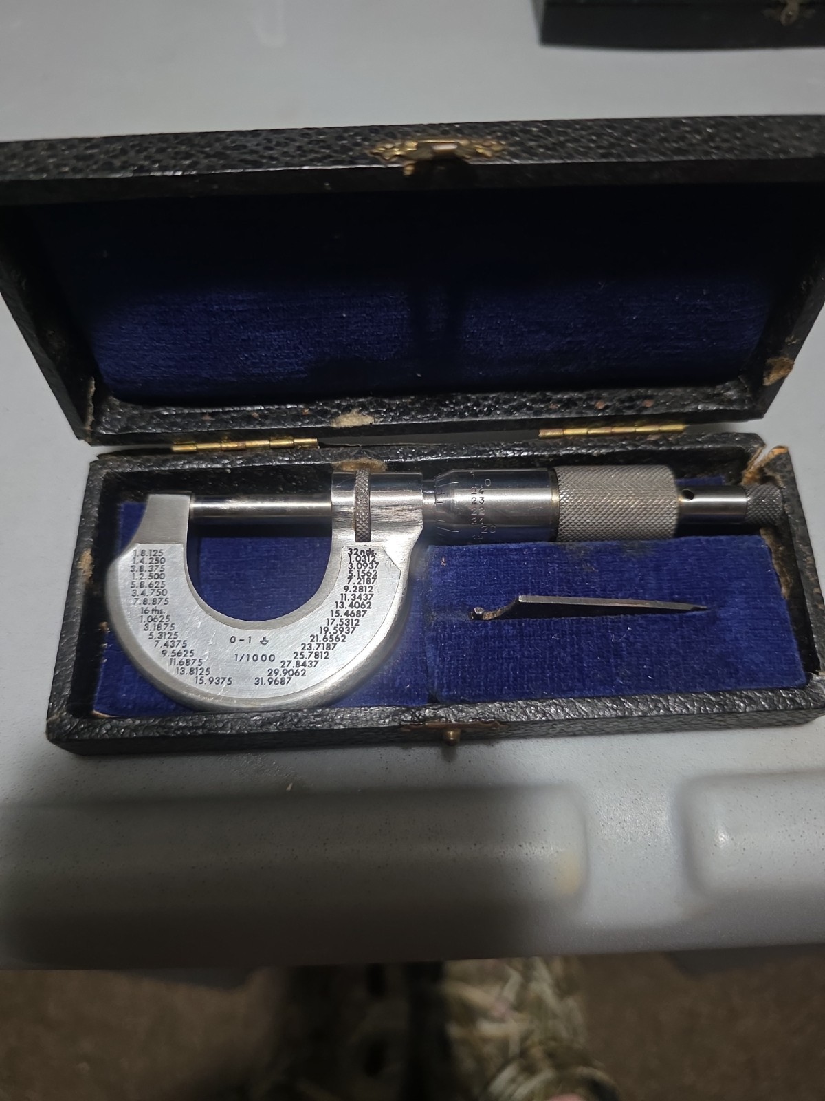 Vintage German 0-1" Micrometer With original case and more