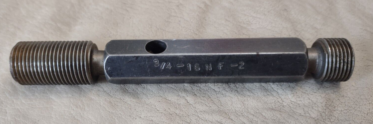 PMC CO. 3/4 16 NF 2 PLUG GAGE .75 .750 GO NO GO PDs = .7094 & .7049 NF-2