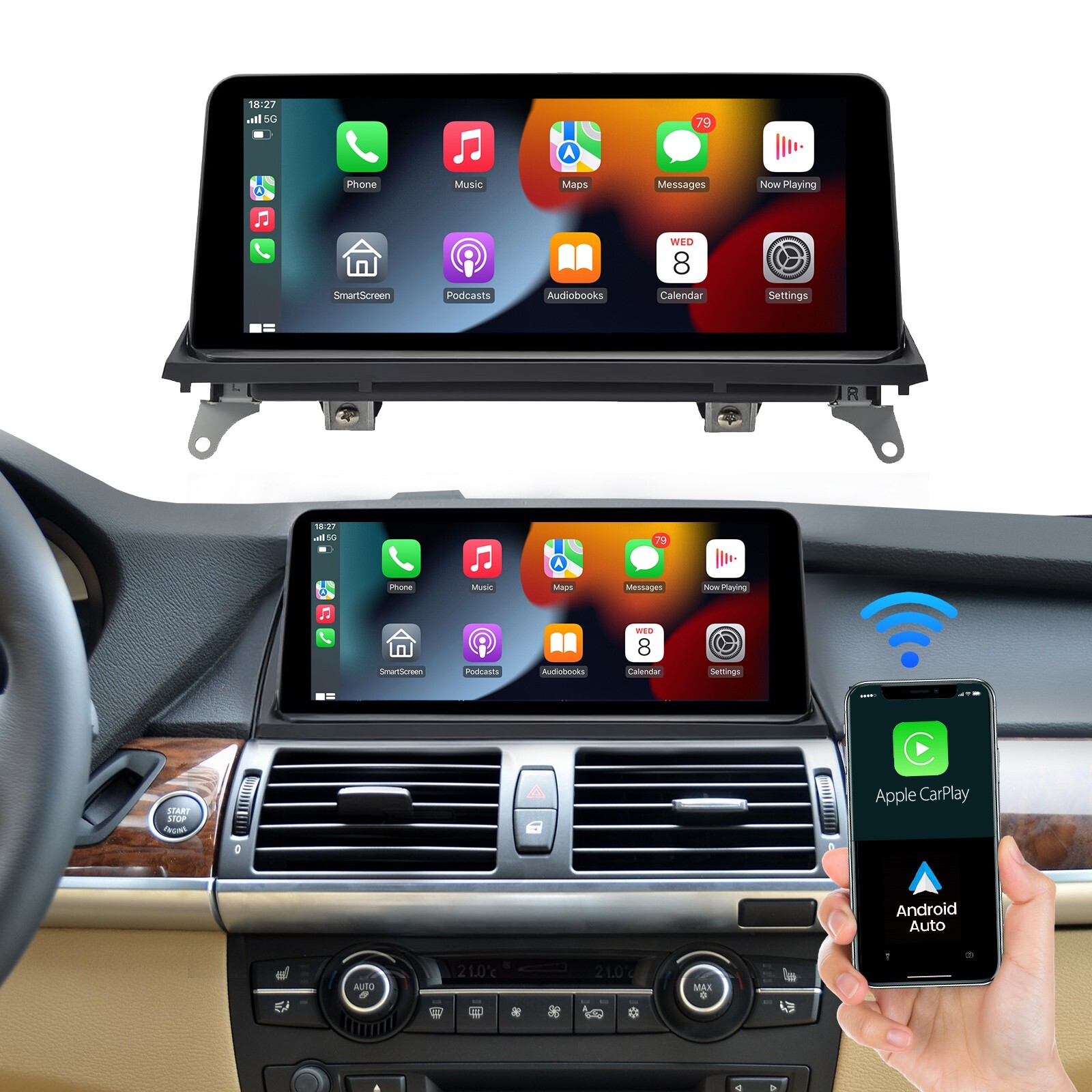 BMW X5 X6 CIC E70 E71 2011-2013 10.25'' Carplay/Android Auto Touchscreen