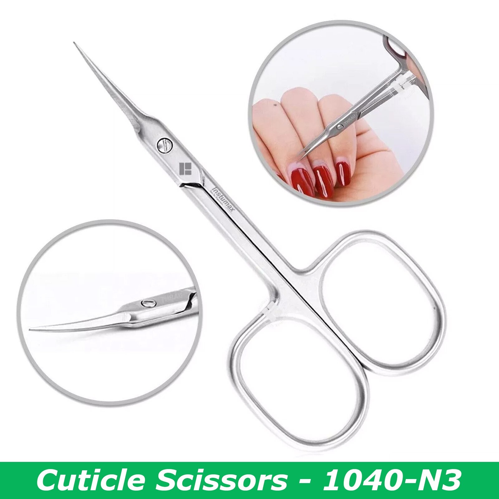 Curved Cuticle Scissors – Small Manicure & Toe Nail Shears for Nail Art, NEW