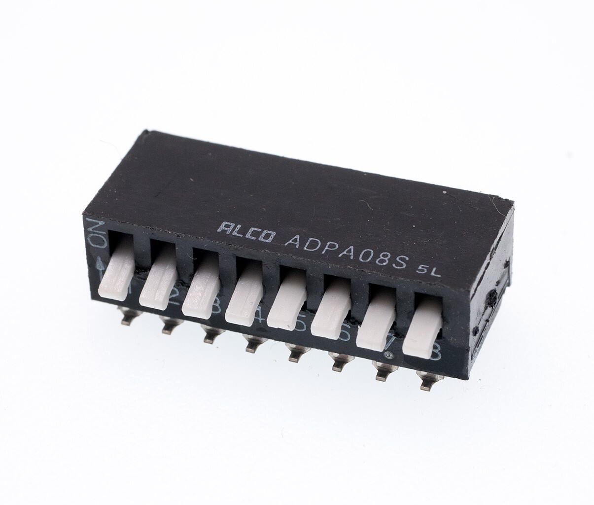 ALCO ADP08S, SPST Piano Surface Mount DIP Switch, 8 Position 16 Pin, Lot of 5