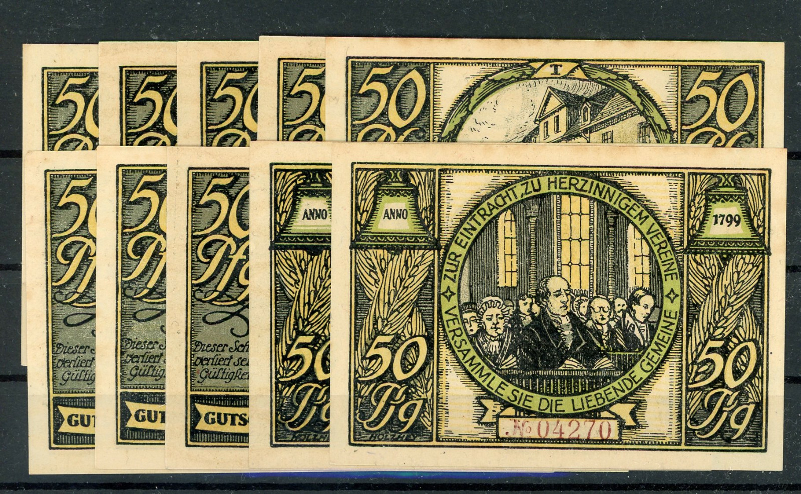 Rudolstadt 10 Notes Notgeld ...........................................2/18993