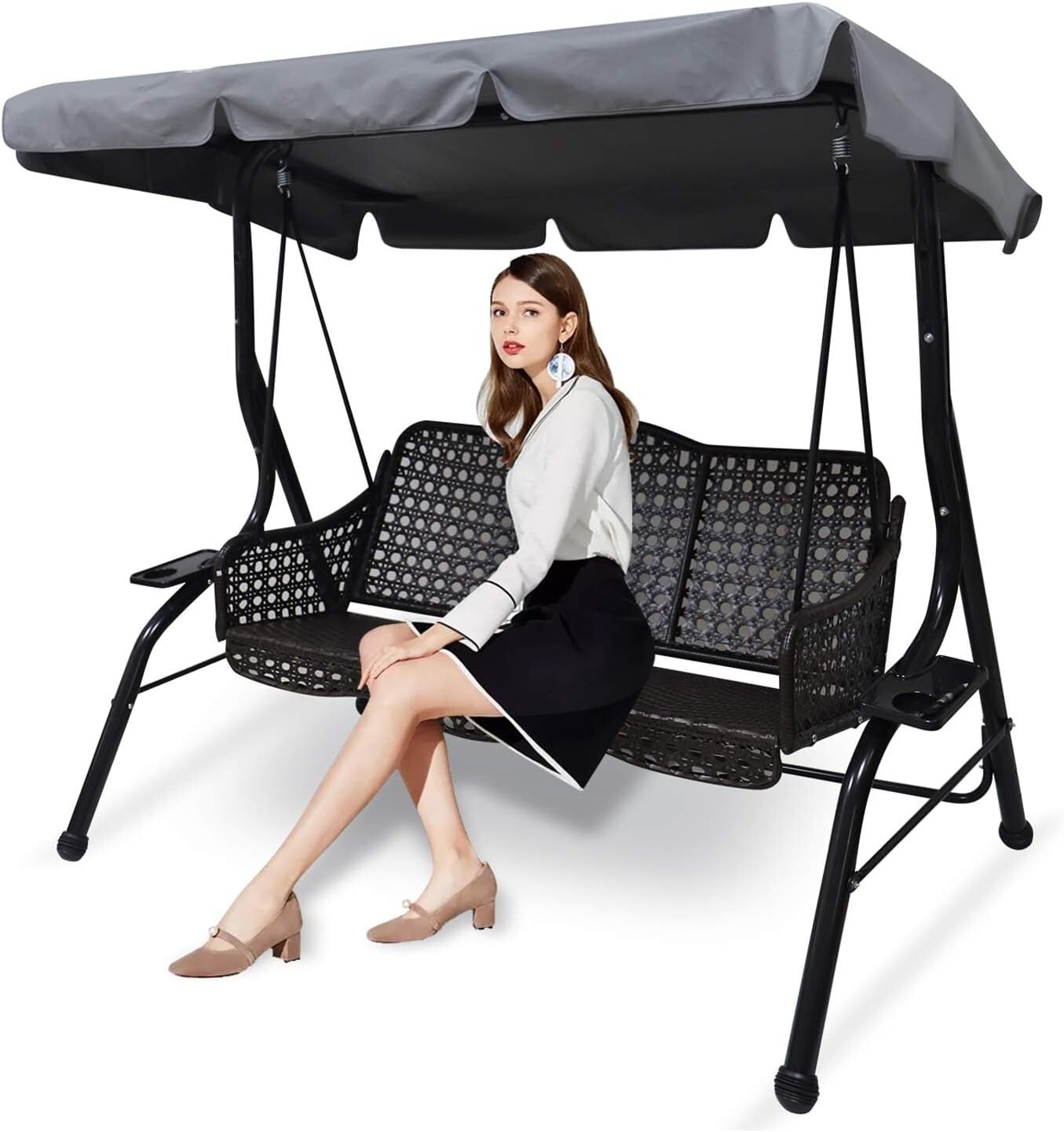 Patio Swing Chair Canopy ,3 Seat Outdoor Porch Swing Seat Canopy Cover,waterproo
