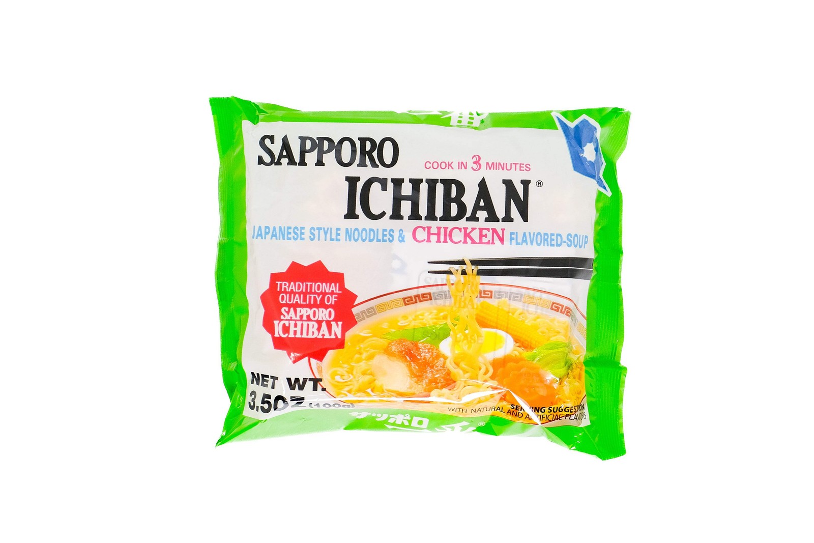 Sapporo Chicken Ramen Noodle Instant Ramen Noodle Soup Japanese Style (12 Pack /