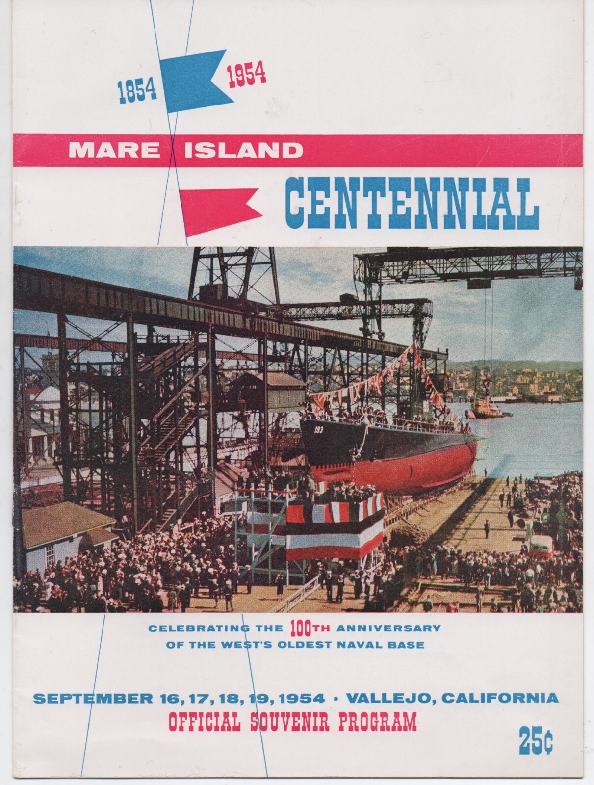 1854-1954 Souvenir Program from the Mare Island CA Centennial
