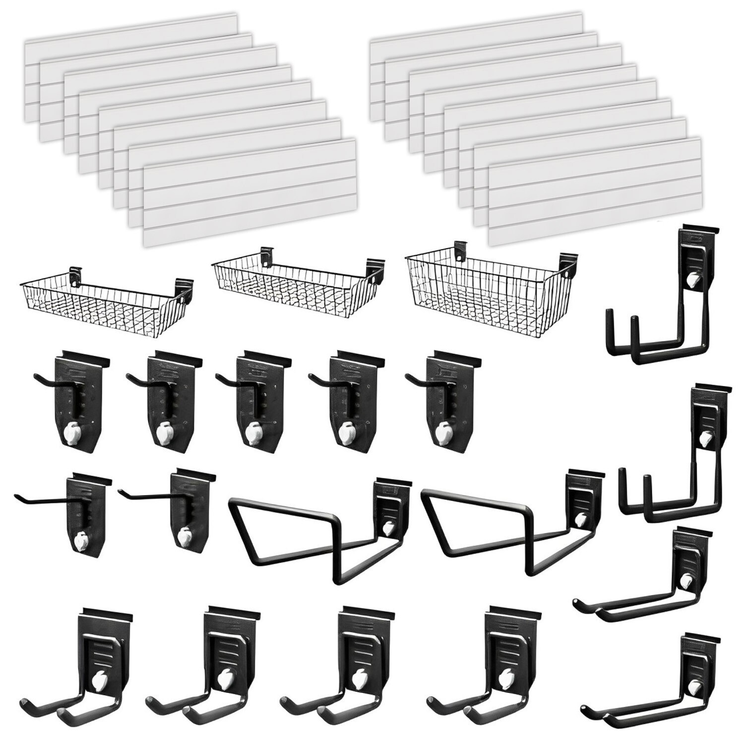 EVOPanel Garage Wall Storage Kit White 22 Accessories EP163W
