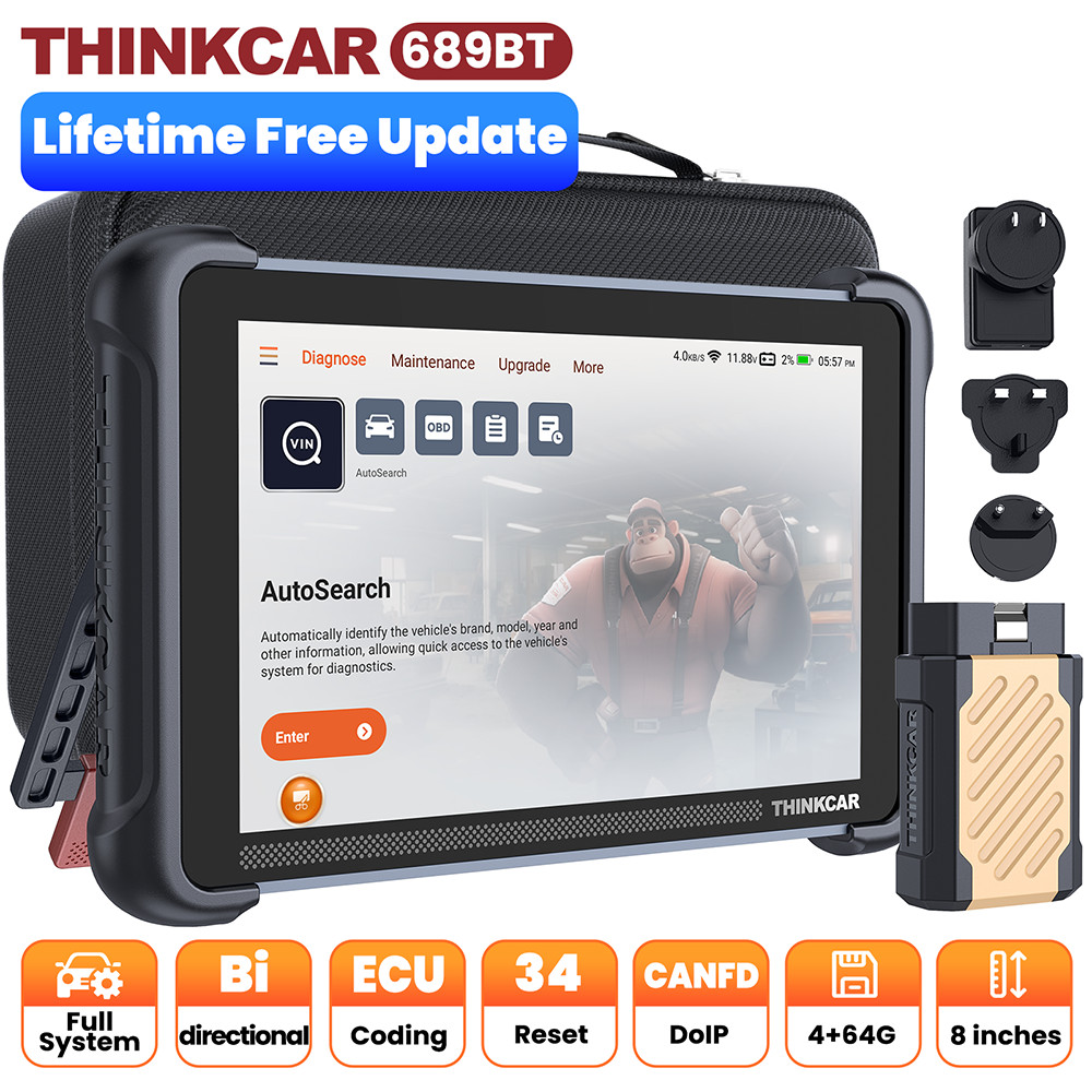 🥇ThinkScan 689BT OBD2 Scanner Full-System Diagnostics&Key Programming Lifefree
